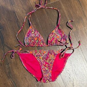 Old Navy Vibrant Paisley Bikini Set Medium Top Small Bottom